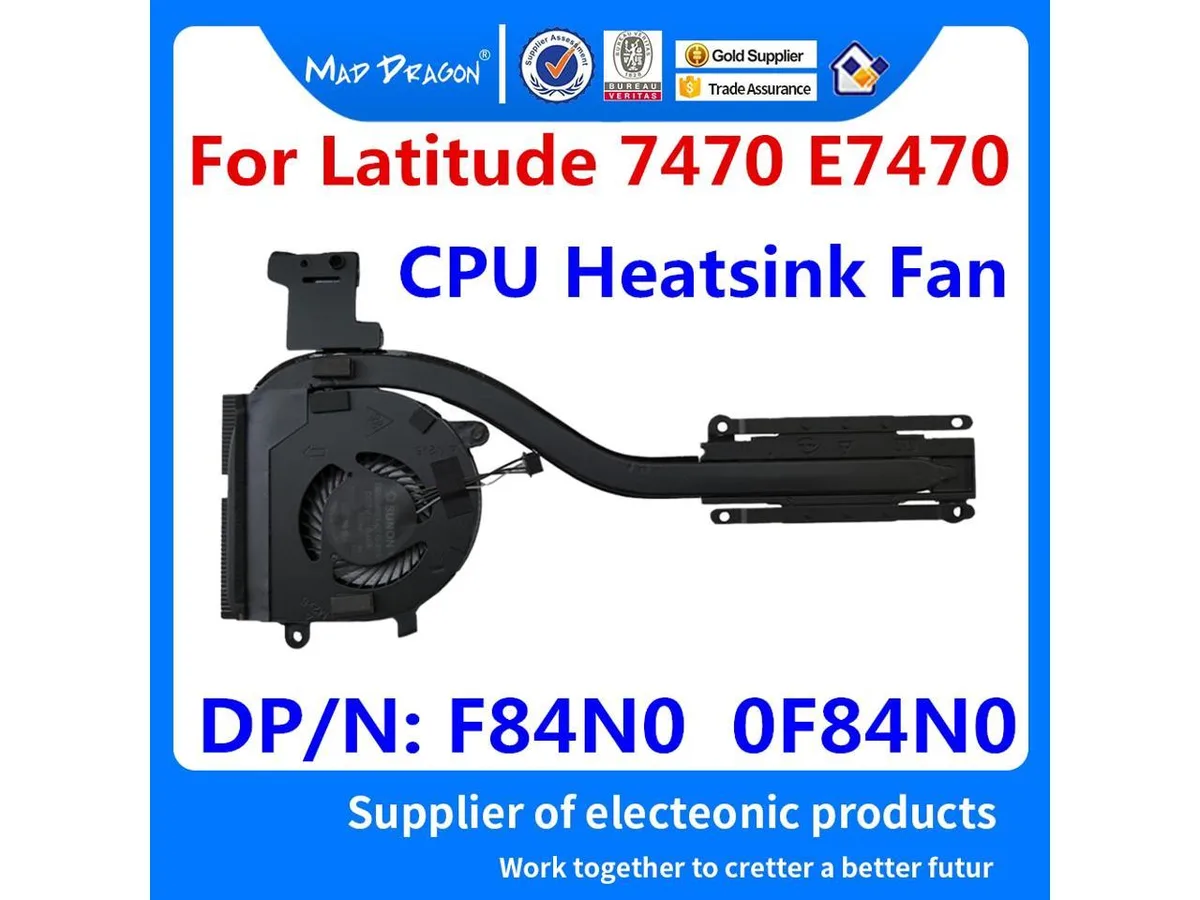 Fans Fans CPU Heatsink Fan Assembly for Dell Latitude 7470 E7470 F84n0 0F84N0 AT1DL003ZCL — product photo
