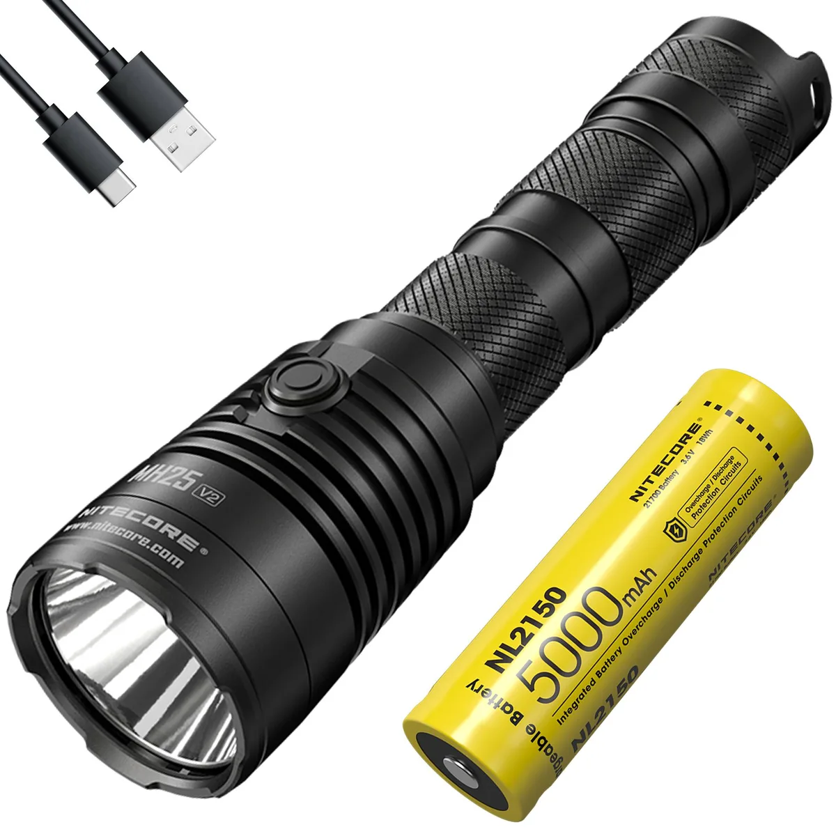 Nitecore Nitecore MH25 v2 1300 lumen USB-C rechargeable flashlight 5000mAh — product photo