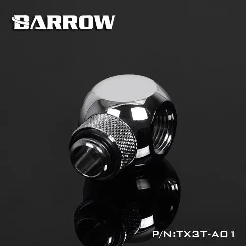 Barrow Mods Barrow Mods TX3T-A01-Silver G1/4" 3-Way Rotary Fitting Silver — product photo