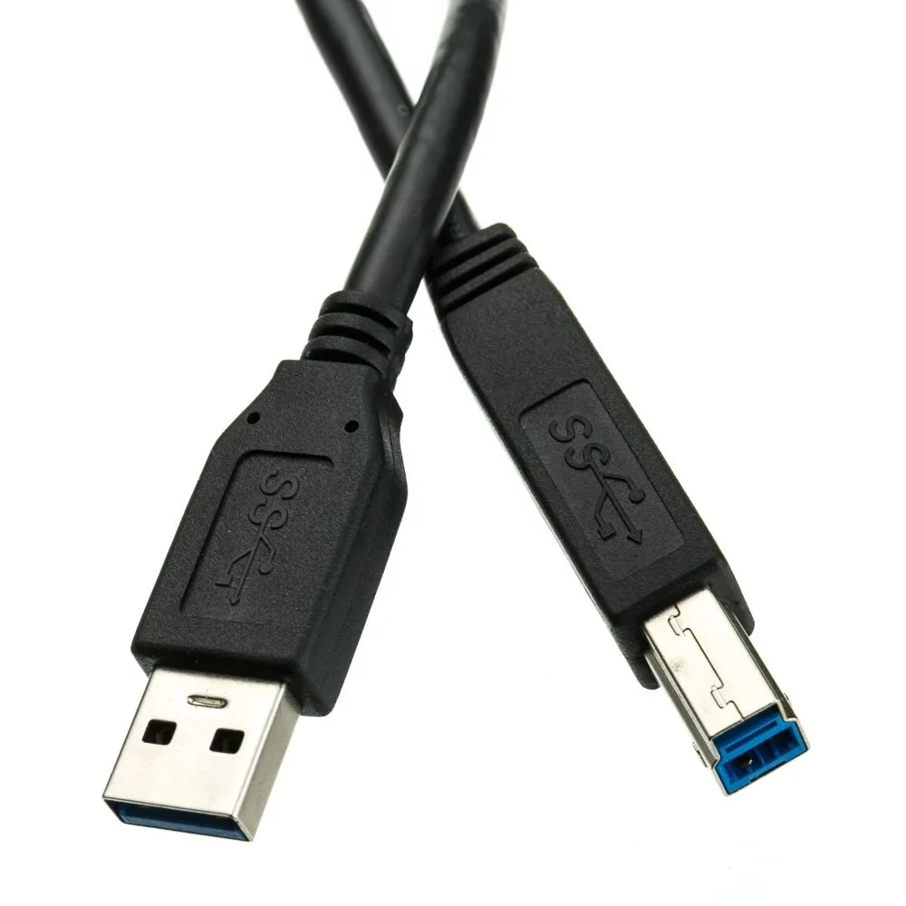 OnlineHawk OnlineHawk 10U3-02210BK USB 3.0 cable Type A to Type B 10 ft black — product photo