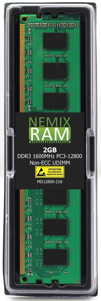 NEMIX RAM NEMIX RAM 2GB DDR3 1600 CL11 1.35V 1Rx8 Dell SNP3X41TC/2G A8733210 Desktop RAM — product photo