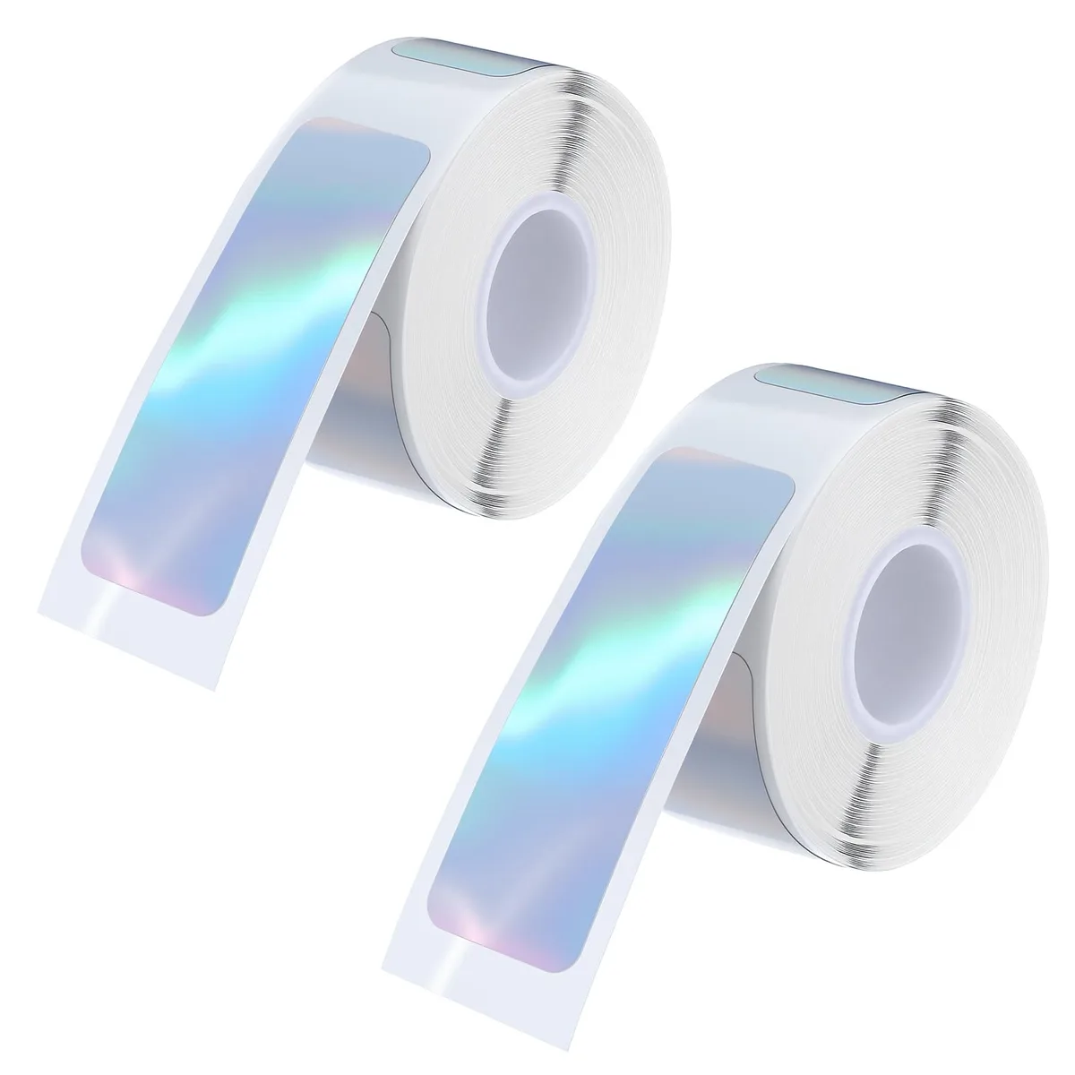  Nogeqi Paper 12x40 mm 320 Pcs 2 Rolls Holographic Silver — product photo