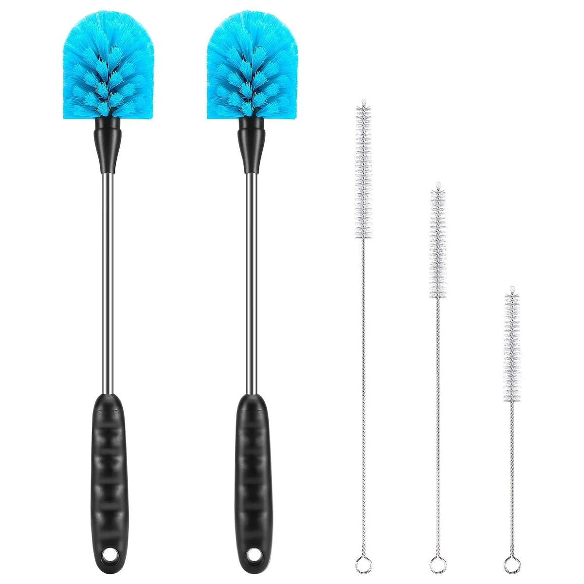 Cleaning kit 5 pack 14in handle 3 straw brushes — product photo