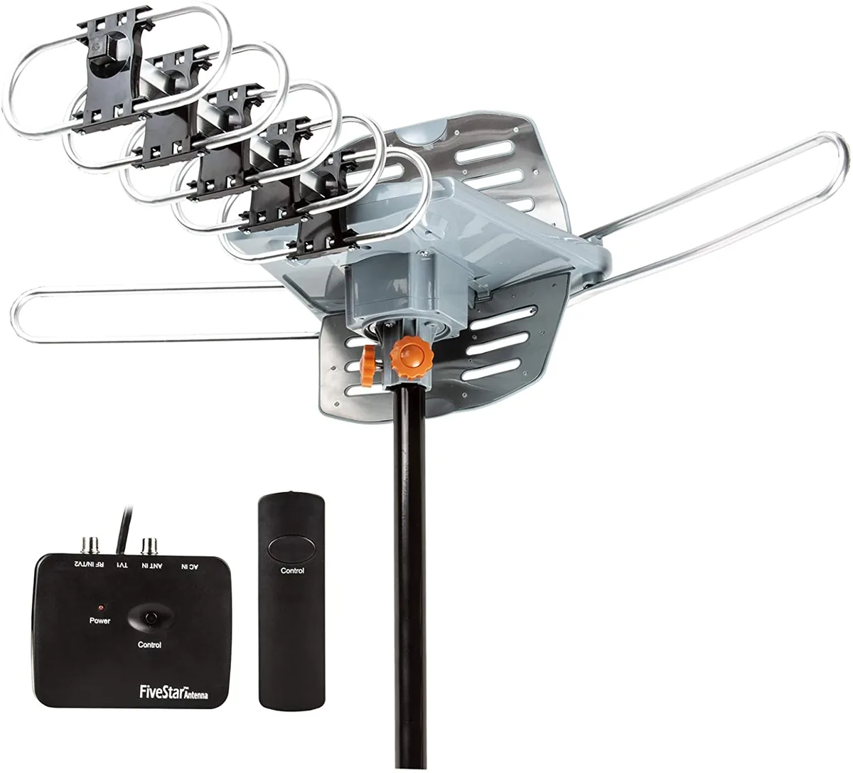 FiveStar FiveStar FSA-5809NK-EGG Outdoor 150 Mile Motorized 360° Amplified TV Antenna — product photo