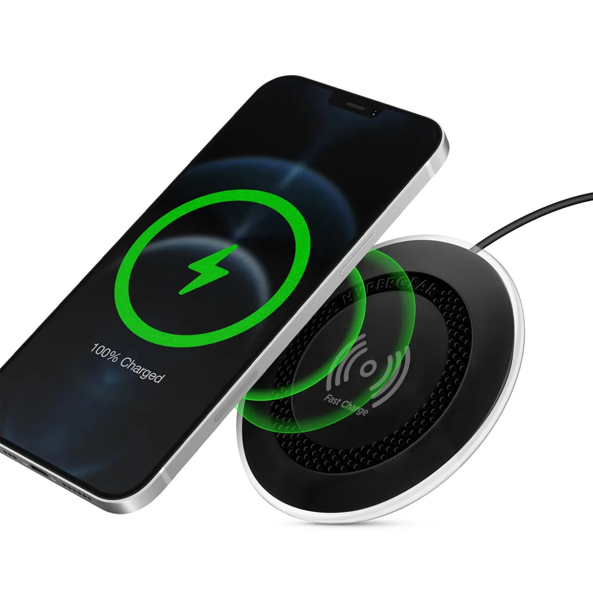 HyperGear HyperGear 15W Black ChargePad Pro Wireless Charger with Adapter — product photo