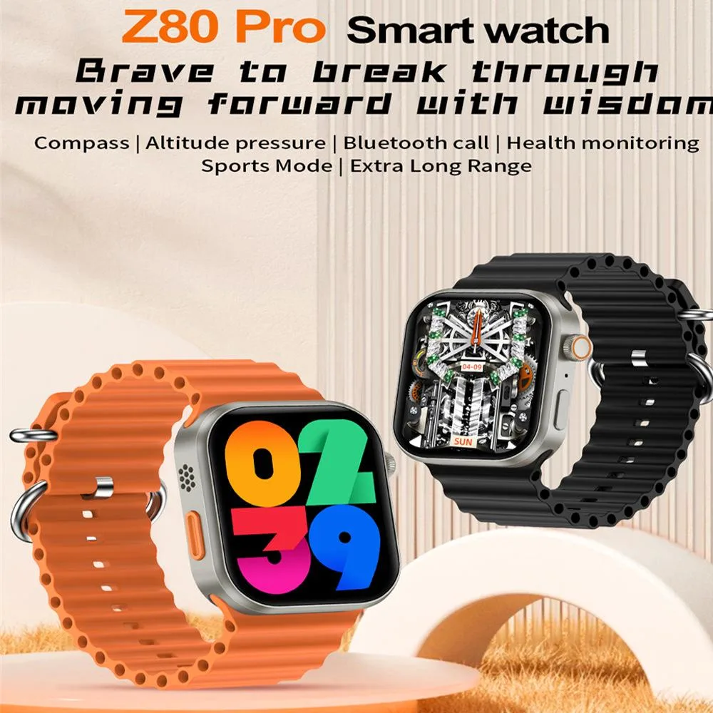 allentian allentian Z80 Pro Smart Watch Bluetooth Calling HD AMOLED Screen S9 Dual Strap Black — product photo