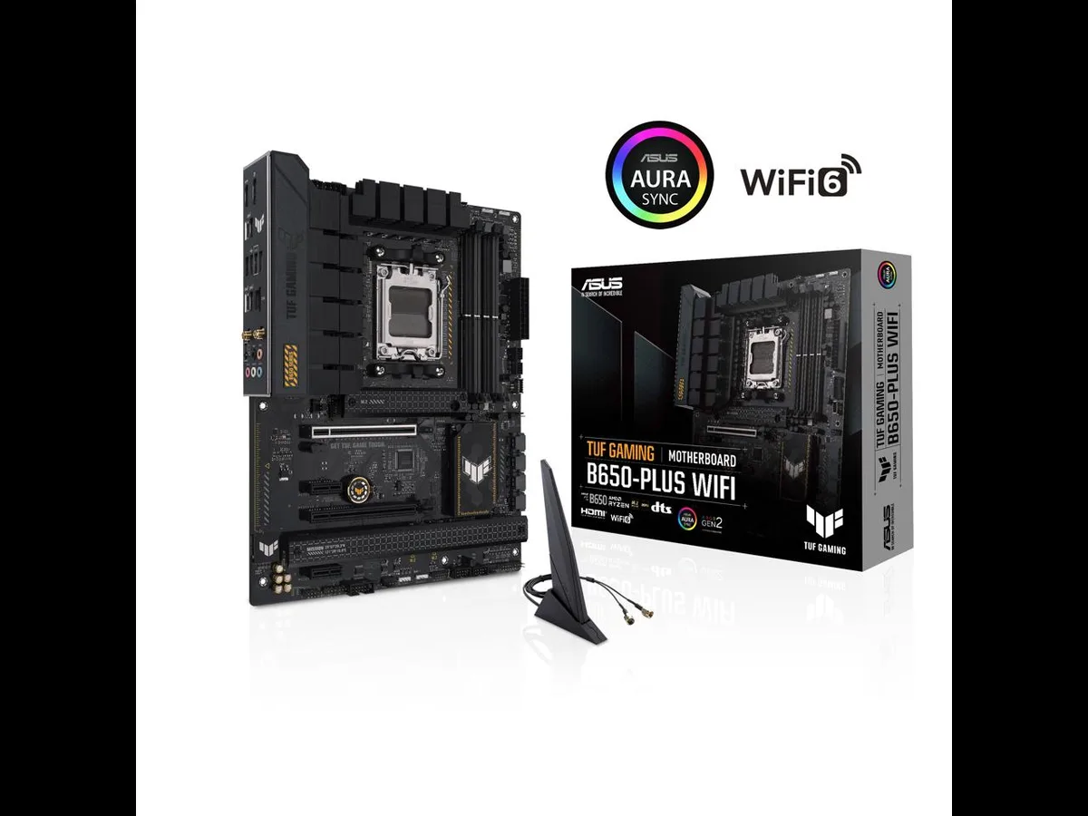 ASUS ASUS TUF GAMING B650-PLUS WIFI Socket AM5 (LGA 1718) Ryzen 7000 AMD Motherboard 14 power stages PCIe 5.0 M.2 — product photo