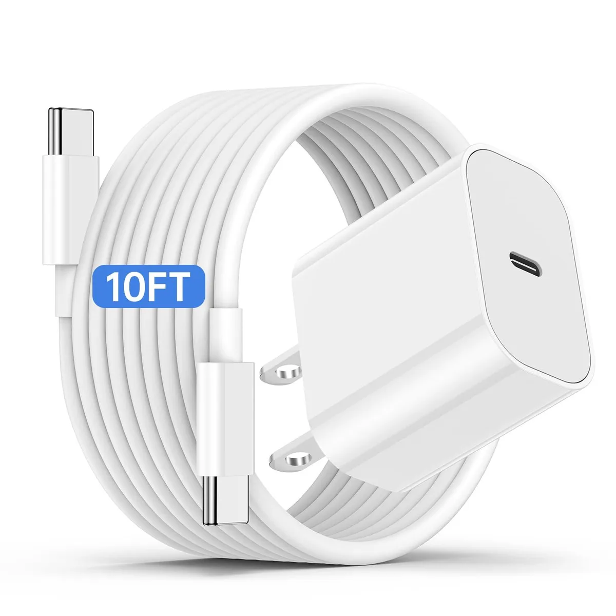 No Sew No Sew 20W USB-C Charger with 10ft USB-C to USB-C Cable — product photo