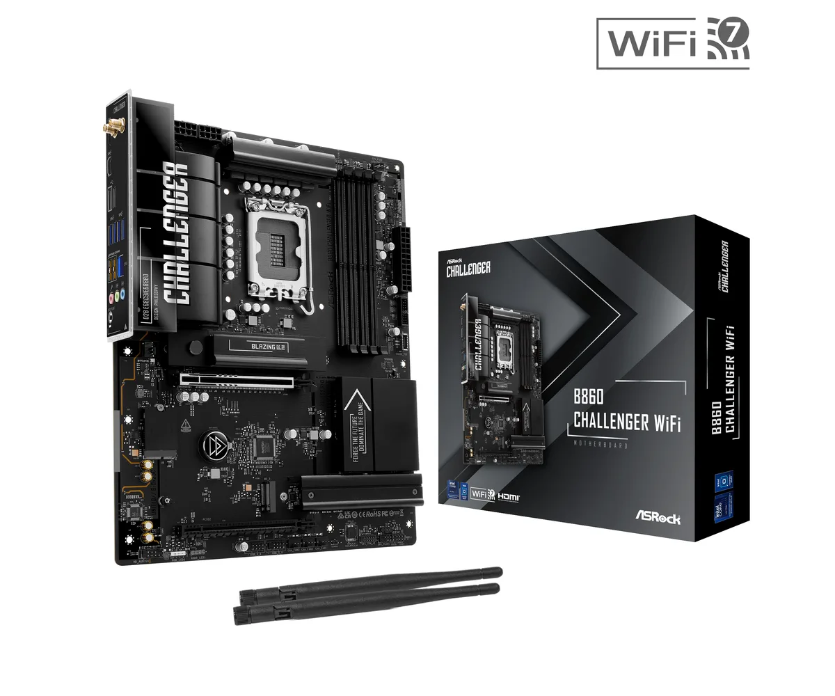 ASRock ASRock B860 Challenger WiFi Intel motherboard — product photo