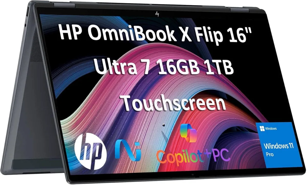 HP HP OmniBook X Flip x360 2-in-1 16" Intel Core Ultra 7 256V 16GB 1TB — product photo