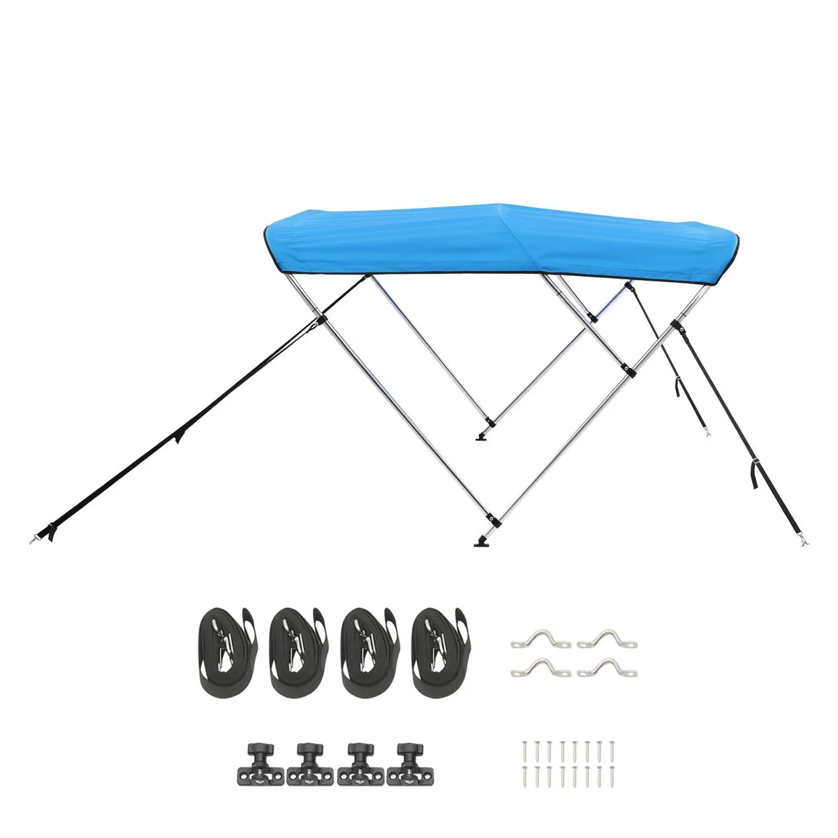 VEVOR VEVOR 3 Bow Bimini Top 72"L×46"H Pacific Blue 600D Polyester 15.0 lbs — product photo