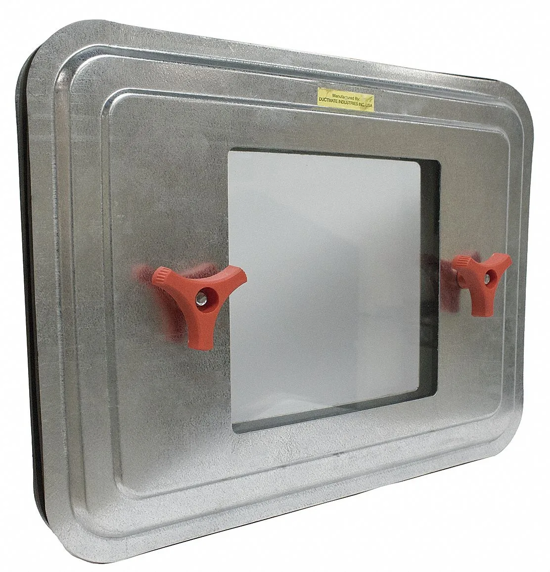Rectangular transparent observation access door 16 by 12 inches with steel port and knobs