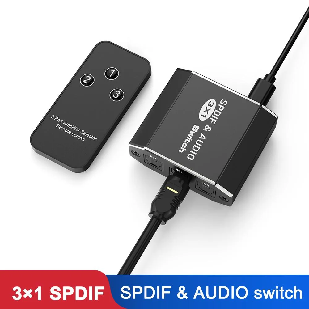 LUOM LUOM OZG2 3x1 SPDIF/TOSLINK Optical Audio Switch Black — product photo