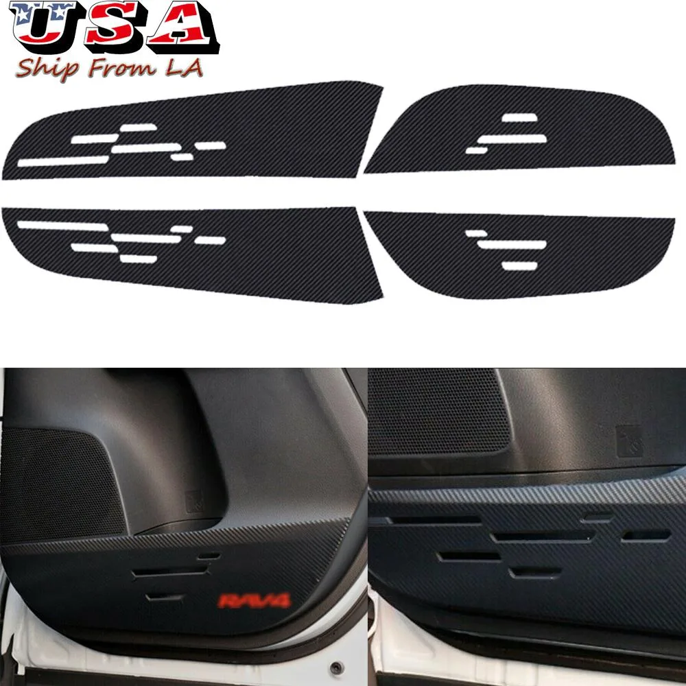 SIMPLEX TECHNOLOGY CO., LIMITED SIMPLEX TECHNOLOGY CO., LIMITED Carbon Fiber Door Kick Panel Covers 2013-2018 Toyota RAV4 — product photo