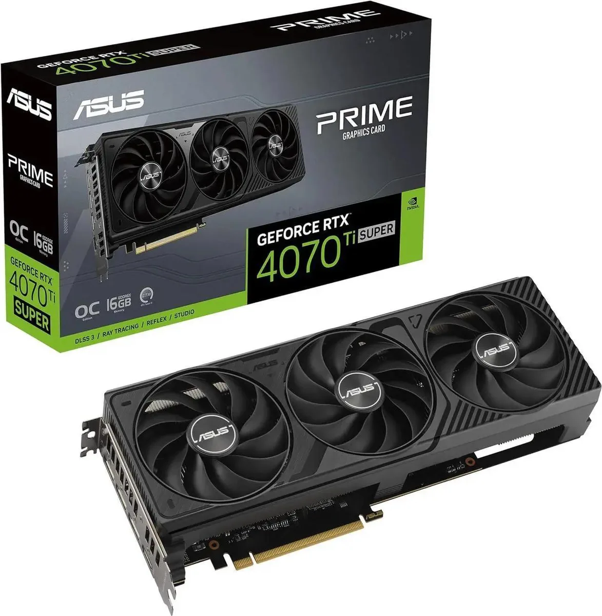 ASUS ASUS Prime GeForce RTX 4070 Ti Super OC Edition 16GB GDDR6X graphics card — product photo