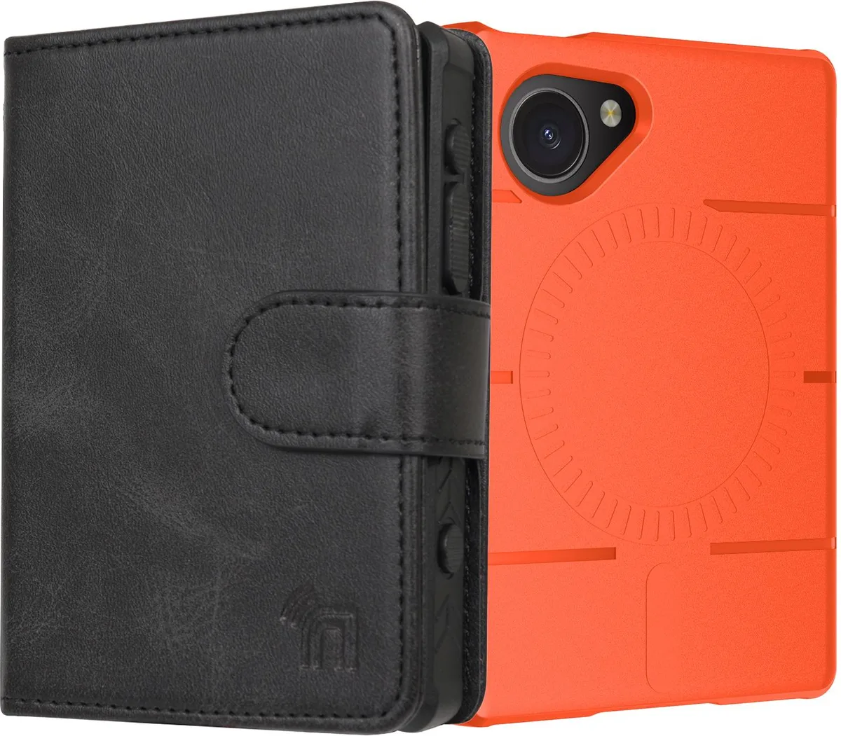 Nakedcellphone Nakedcellphone Case and Wallet Combo for Light Phone III Orange MagSafe 52 — product photo