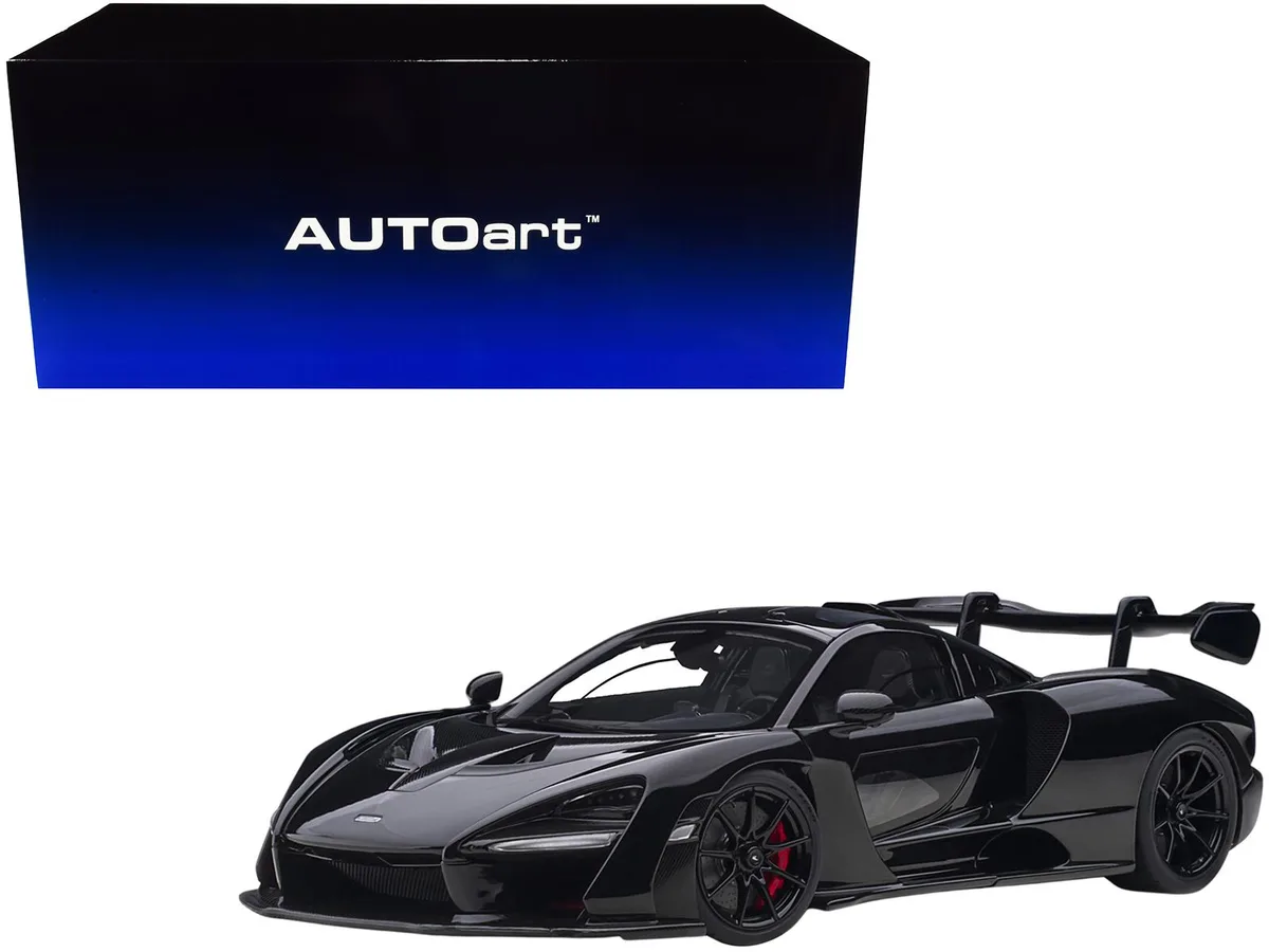 Autoart Autoart McLaren Senna Stealth Cosmos Black Carbon Accents 1/18 Vehicle 76076 — product photo