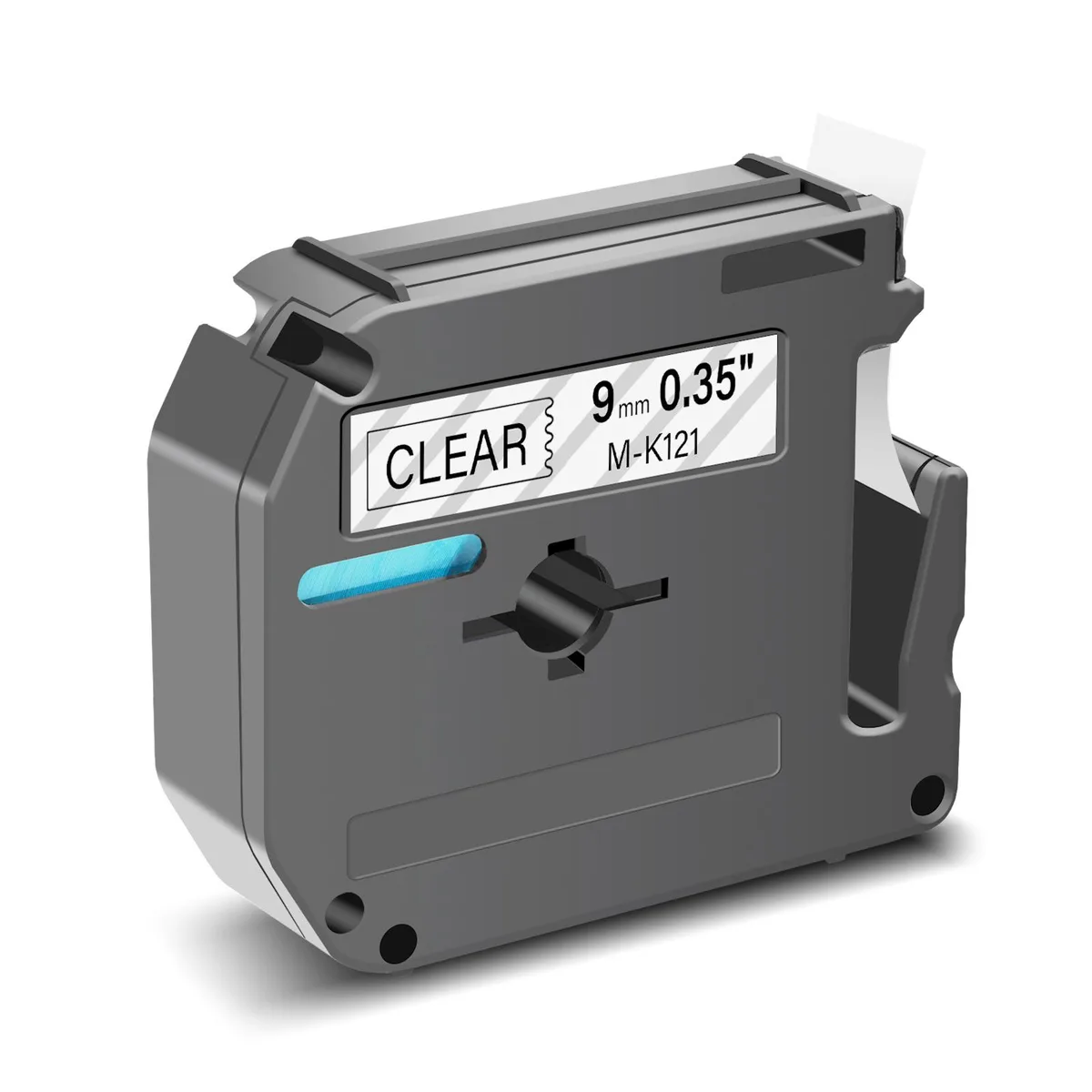 GREENCYCLE GREENCYCLE MK-121 Label Tape 9mm × 8m Black on Clear — product photo