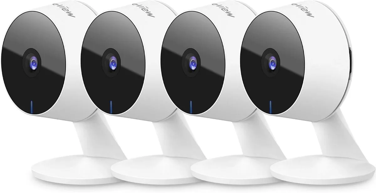 TAURKENAM TAURKENAM 4pcs 1080P Indoor Security Camera 2.4GHz Wi-Fi 33ft Night Vision — product photo