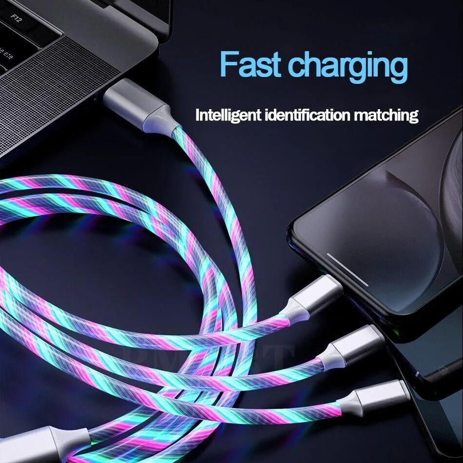 The Perfect Part The Perfect Part 3-in-1 LED Charging Cable Iridescent — product photo