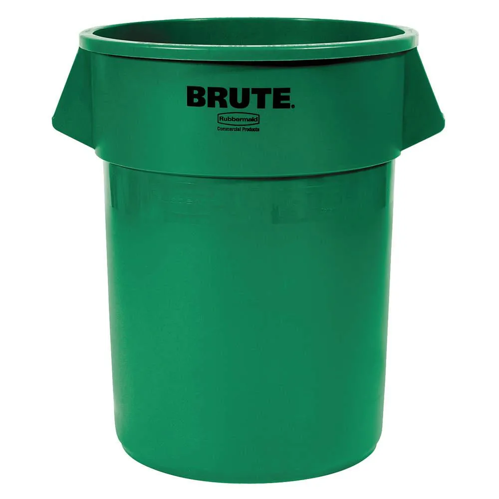 Rubbermaid Rubbermaid FG265500DGRN BRUTE 55 gal Round Trash Can Dark Green — product photo