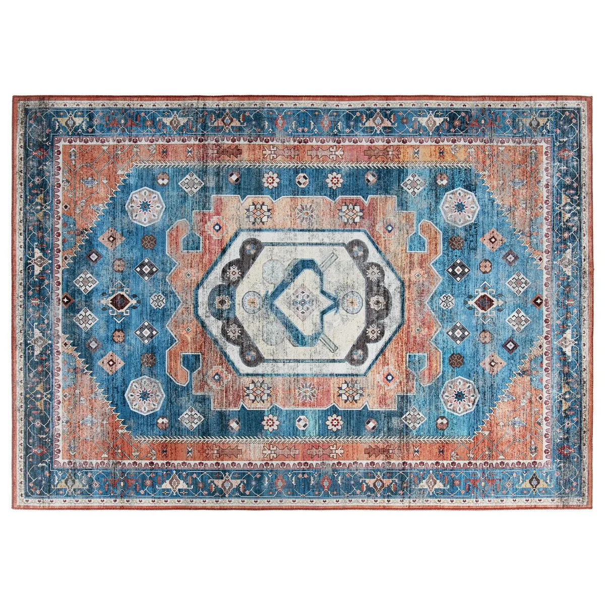 SlickBlue SlickBlue 5' x 7' Multi Distressed Vintage Indoor Area Rug — product photo