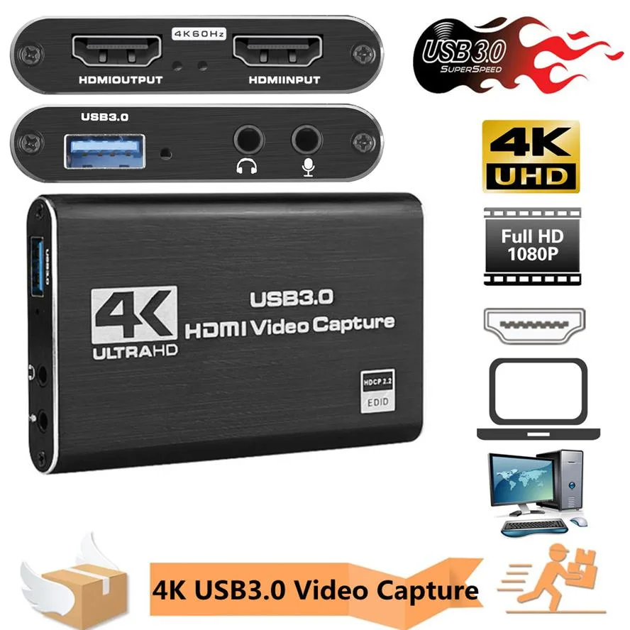 LUOM LUOM OZC3 4K USB 3.0 2.0 HDMI Video Capturing Device with Mic &amp; Loop-Out — product photo