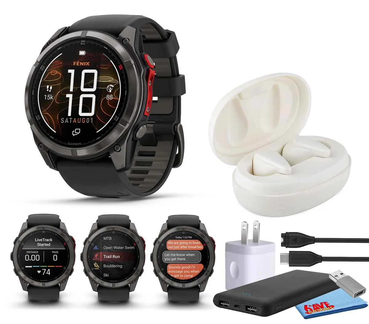 Garmin Garmin Fenix 8 Pro 51mm 1.4" MicroLED 4500 nits LTE Satellite Smartwatch — product photo