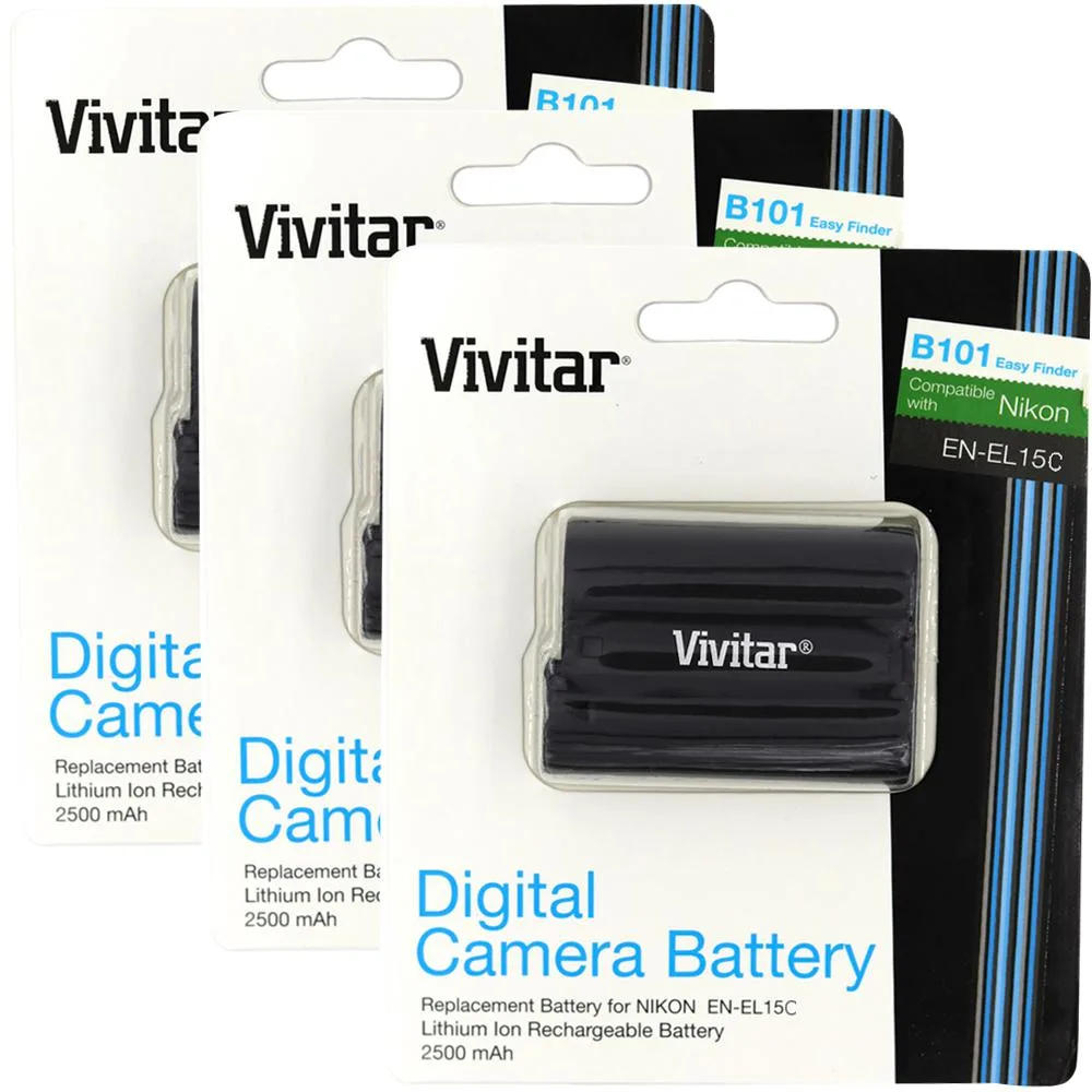 Vivitar Vivitar VIV-NB-EL15C Replacement Battery for Nikon EN-EL15c 3 Pack — product photo