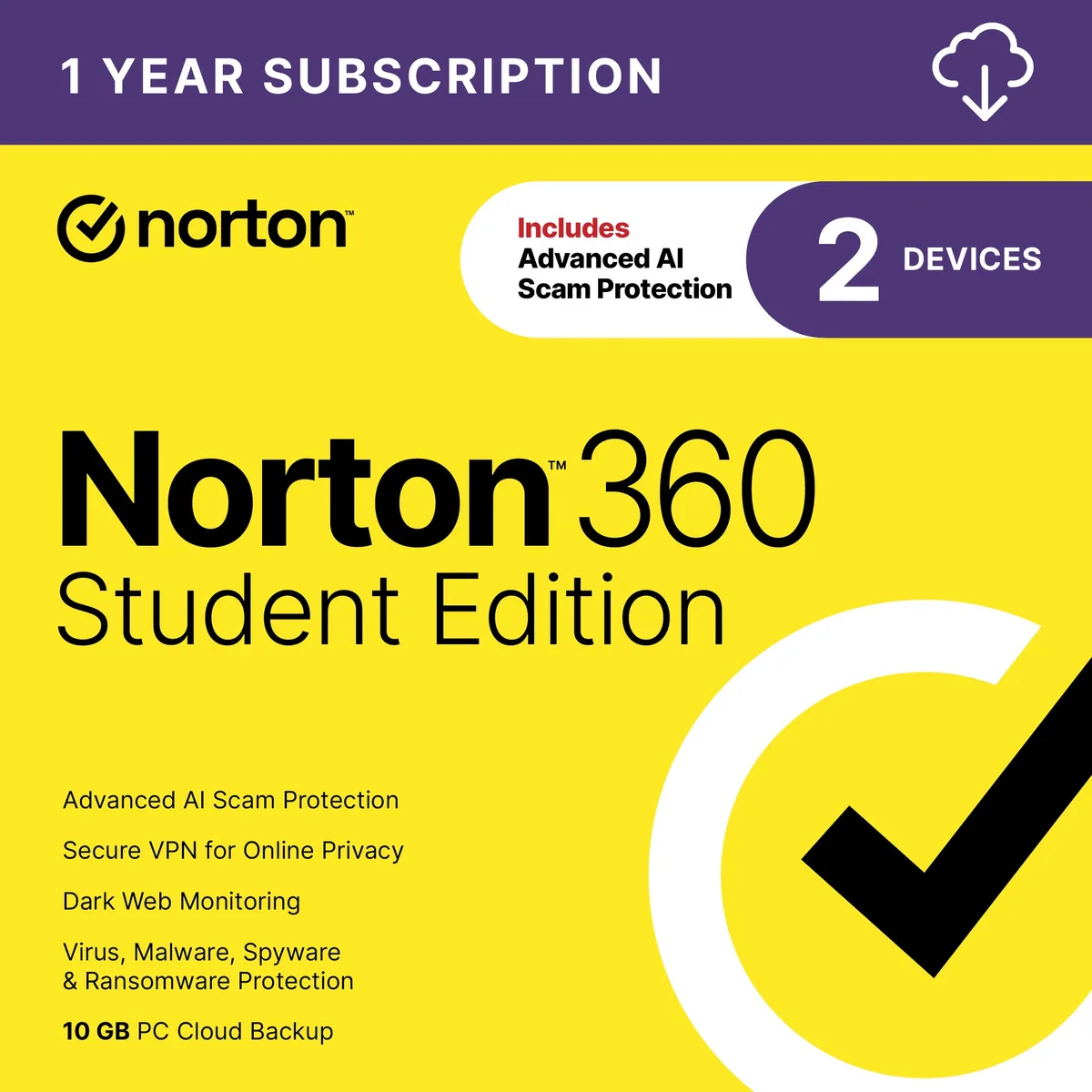 Norton Norton 360 Student Edition 21444087 antivirus 2 Devices — product photo