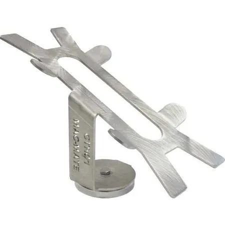 Magnetic base grinder tool holder, plated finish, compact rectangular shape