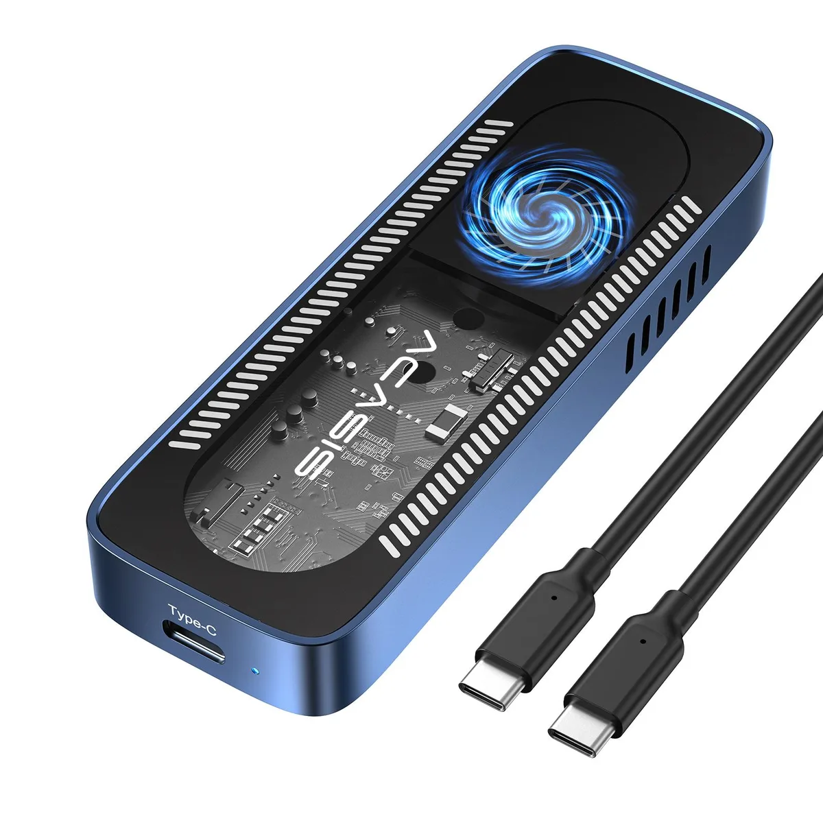 Acasis Acasis New-Clear 10Gbps Built In Fan USB 3.1 M.2 NVME SSD Case — product photo