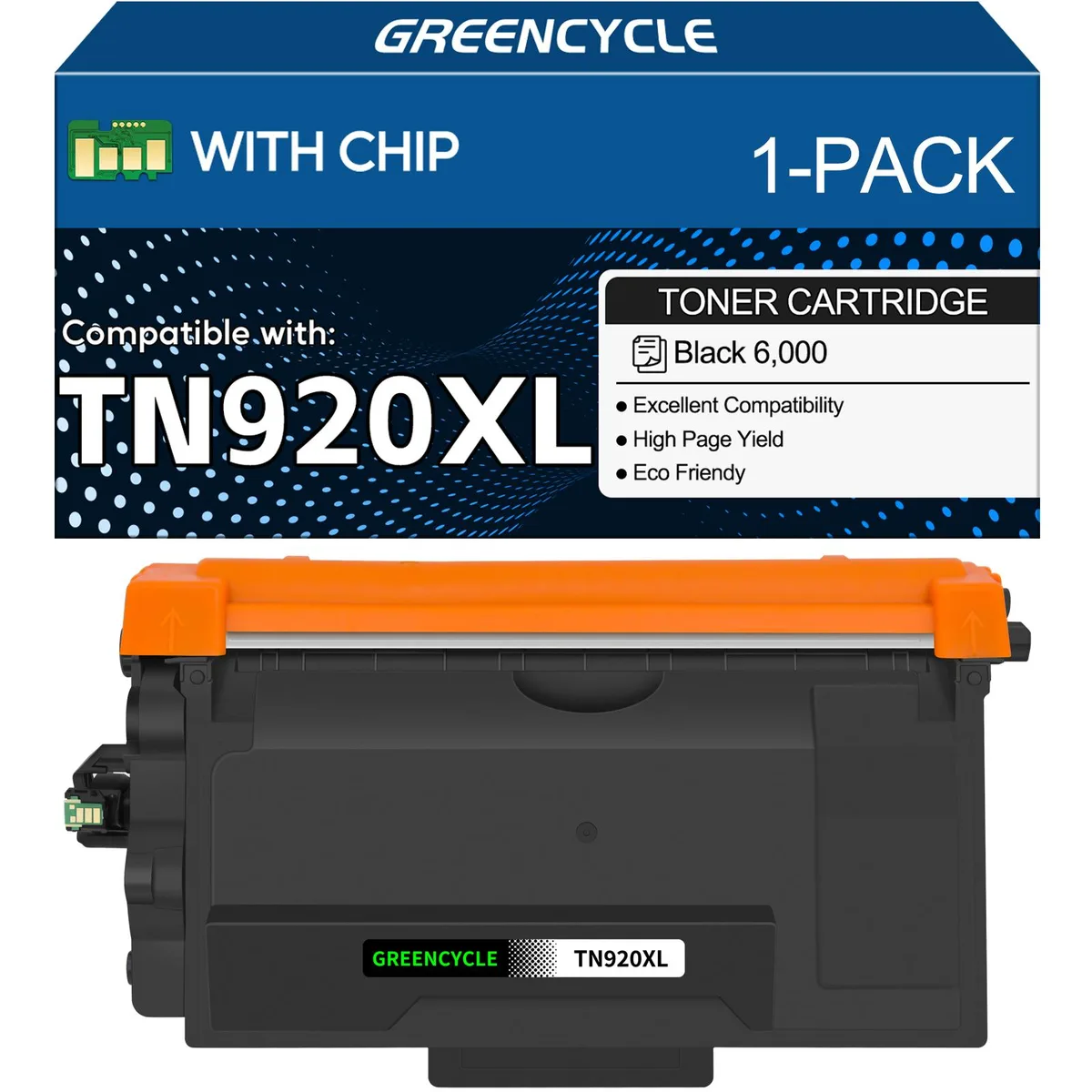 GREENCYCLE GREENCYCLE TN920XL toner cartridge black high yield 6000 pages — product photo
