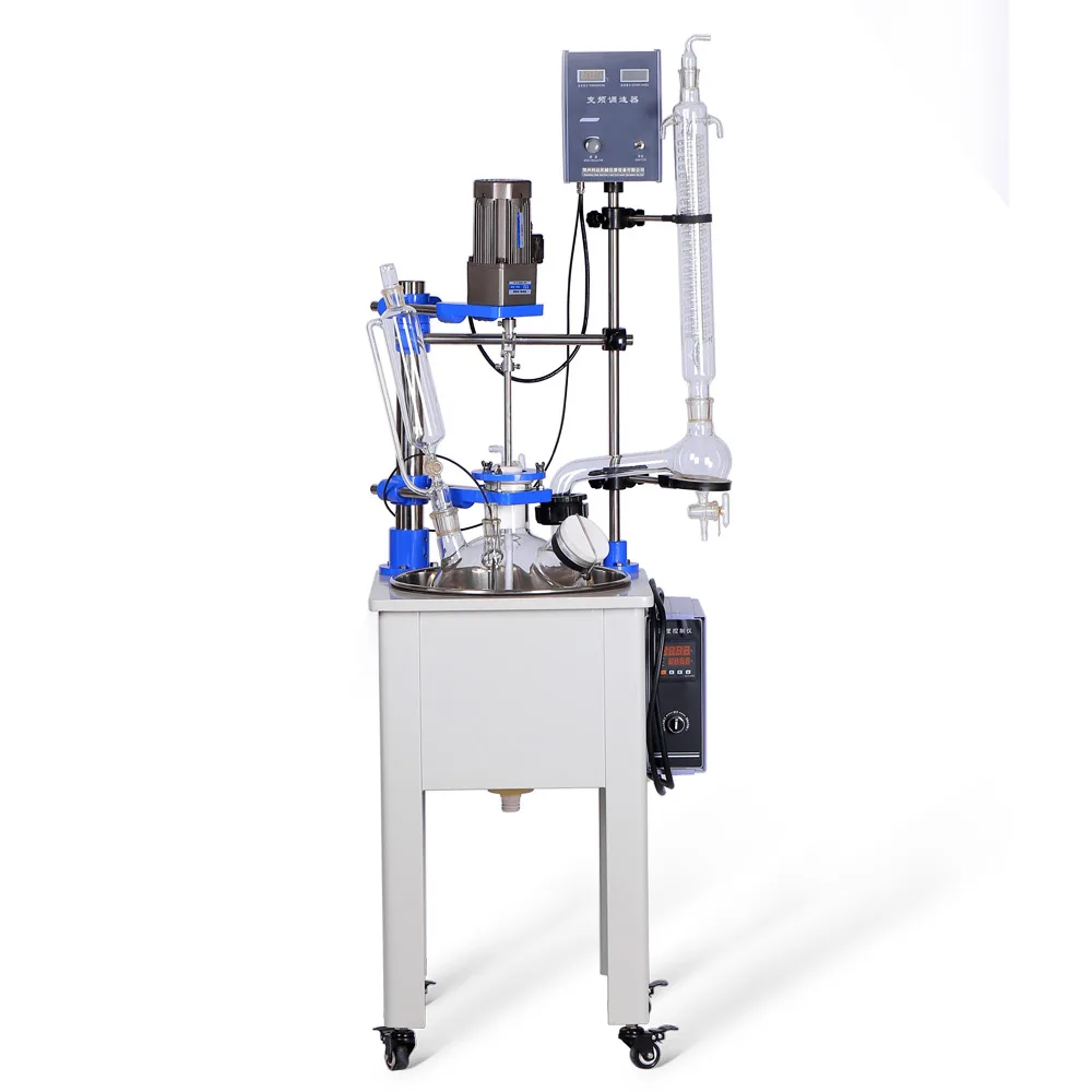 HNZXIB HNZXIB F-10L 10L Glass Reactor 110V 120W 60-600rpm 250°C — product photo