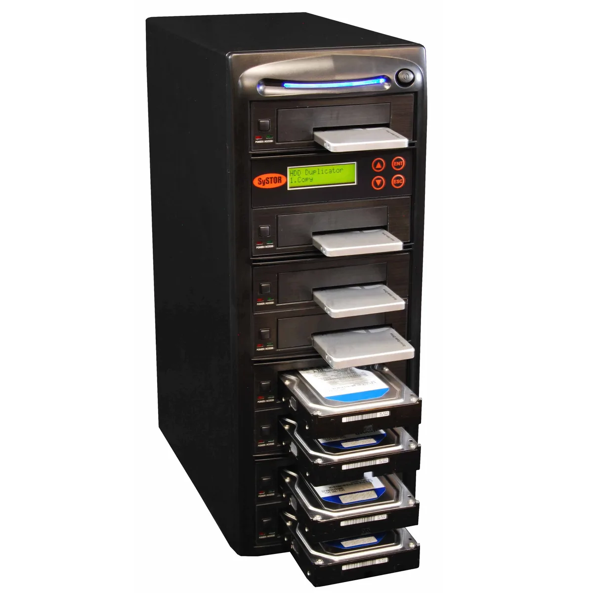 Systor Systor SYS107HS-DP 1:7 SATA Duplicator &amp; Sanitizer 5.4GB/min 128MB 300W — product photo