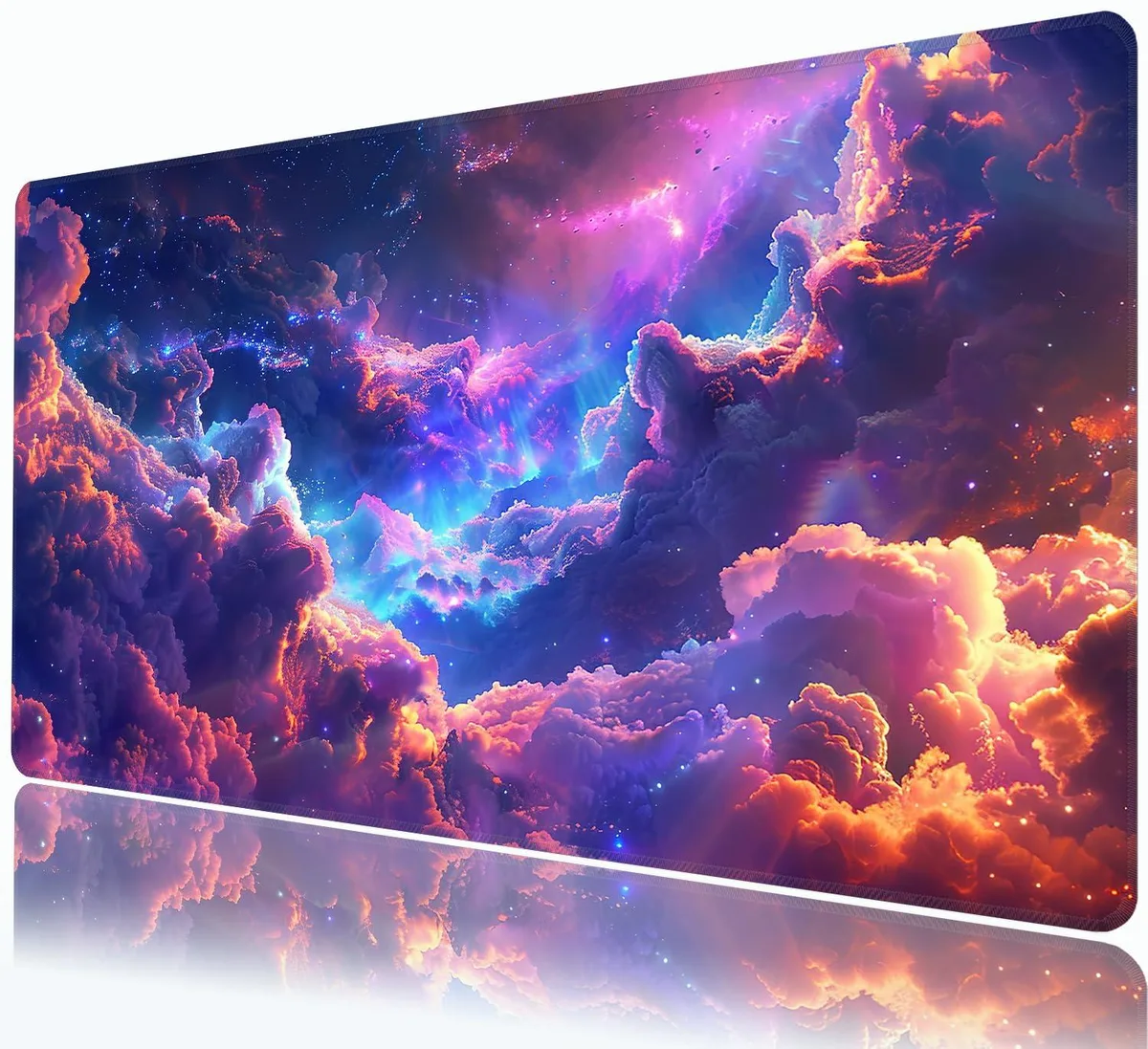  HUNJIEEM XXL Galaxy Clouds Mouse Pad 35.4x15.7in — product photo