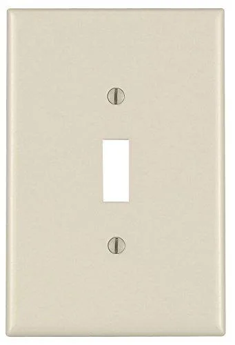Leviton Manufacturing Co. Leviton 82101 Single Gang Toggle Switch Plate Oversize Almond — product photo