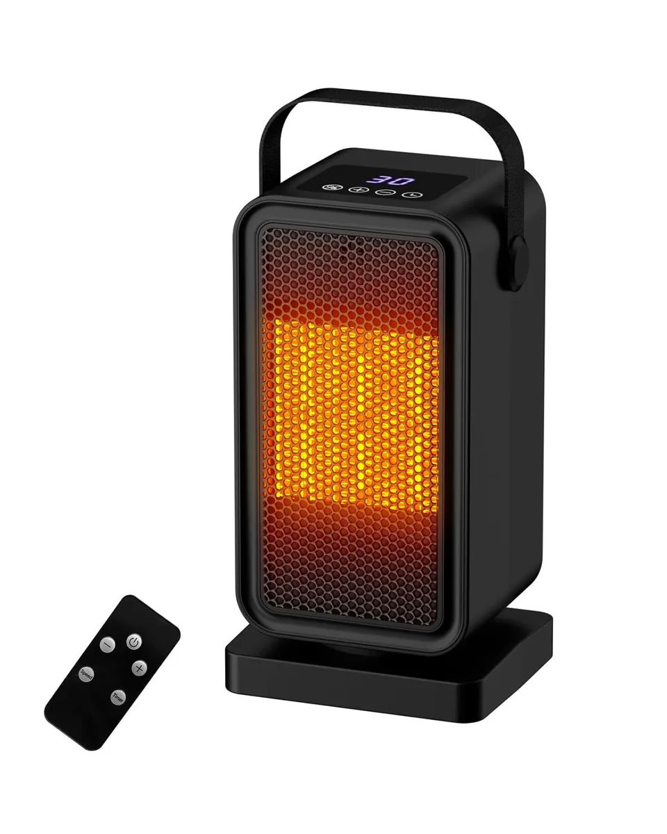  Ceramic Heater 4.7×3.9×8.6 in 112h Timer 55°C Protection — product photo