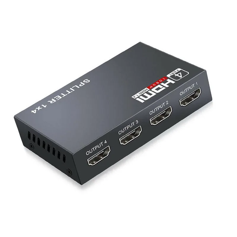 ESTONE ESTONE XQ-001 1x4 HDMI Splitter Audio Video Distributor Box 4K@30Hz Black — product photo