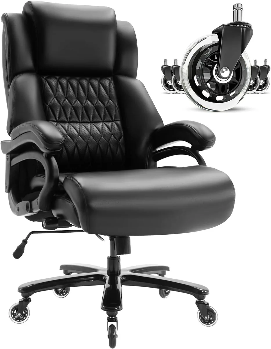PISKEKAT PISKEKAT Big and Tall 400lbs Office Chair Black — product photo