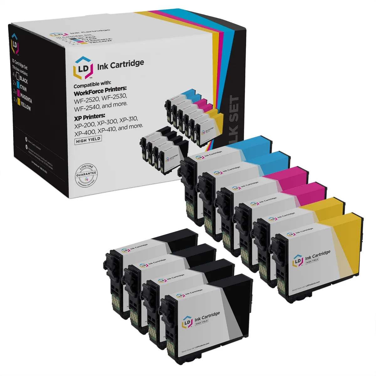 LD Products LD Products Epson 200XL 10-Pack Ink Cartridges (4Bk 2C 2M 2Y) — product photo