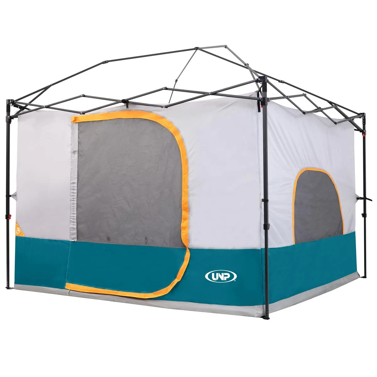 Ocean blue fabric inner tent with mesh roof vents and door for 10x10 canopy