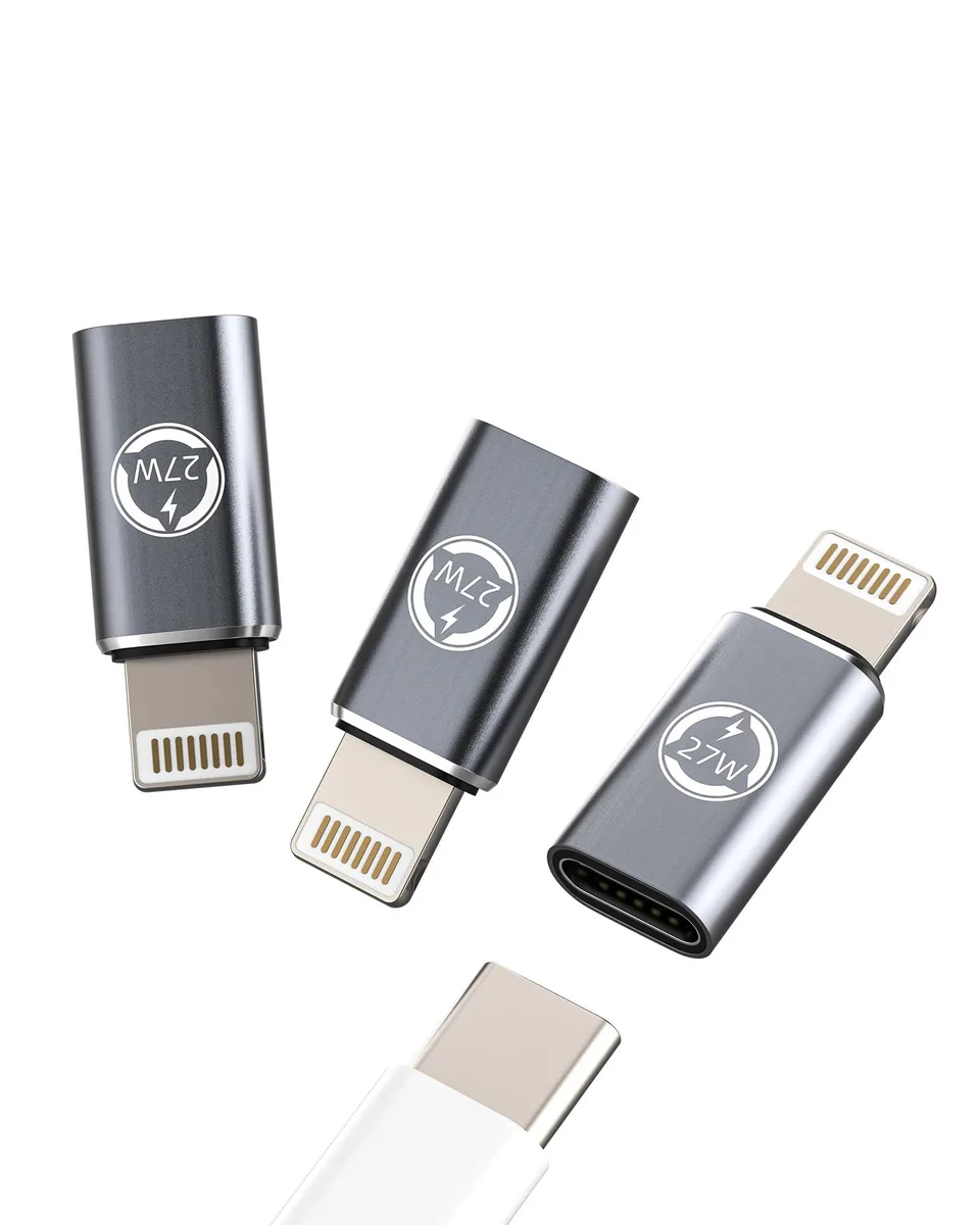  Aksenli 27W USB-C to Lightning Adapter 3Pack — product photo