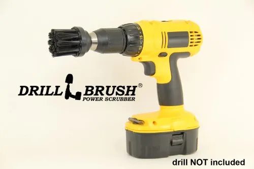 Drill Brush Drill Brush Black Ultra Stiff Nylon Scrub Brush 2 inch — product photo