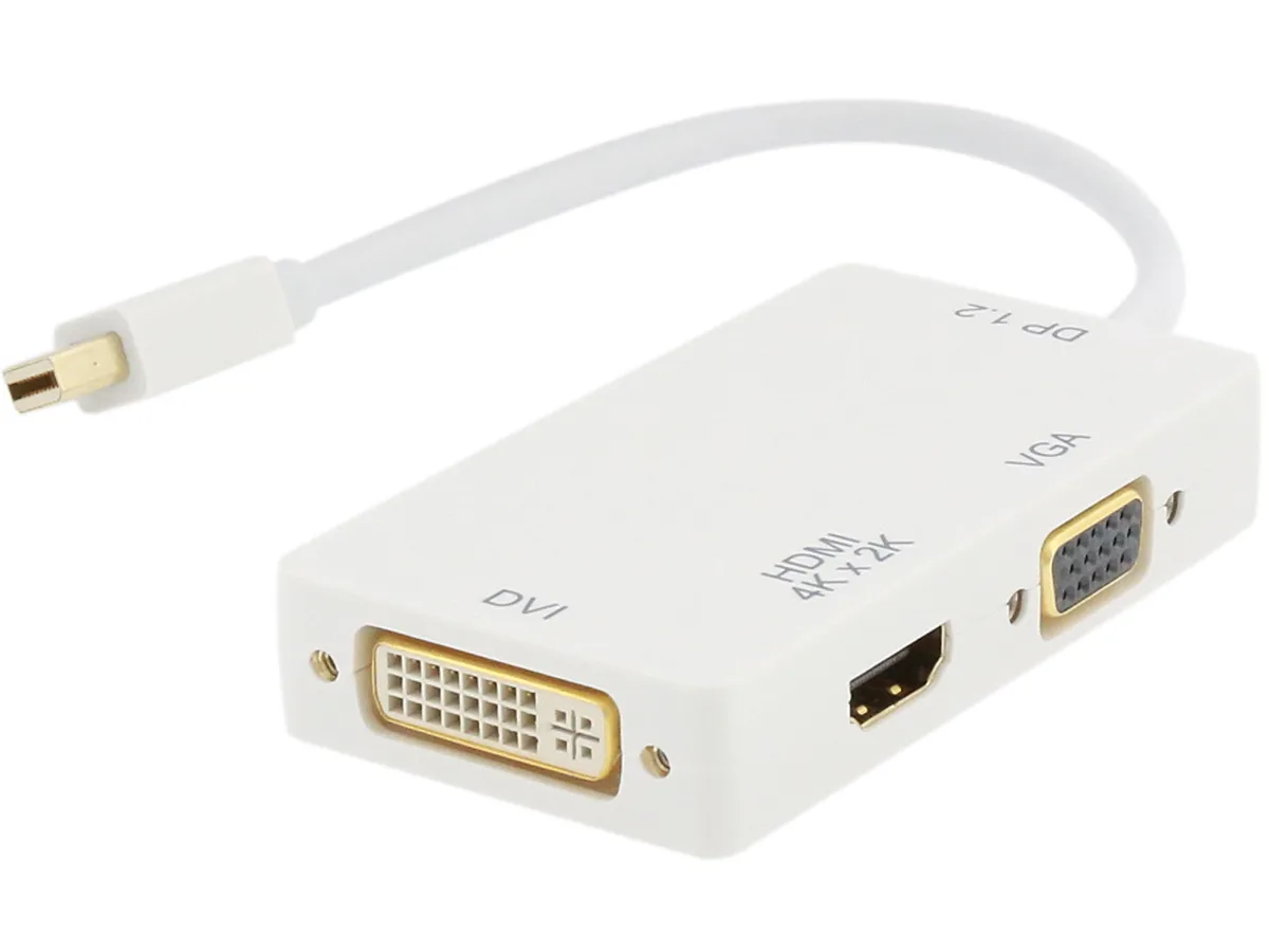 Nippon Labs Nippon Labs 30DP-MDP-HDV-4K 3-in-1 Mini DisplayPort to HDMI DVI VGA audio video converter — product photo