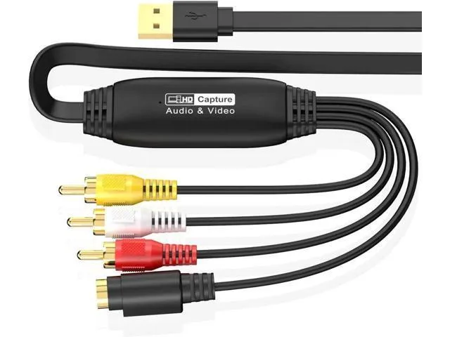 LORDWORLD LORDWORLD VHS to Digital Converter Male RCA to USB 2.0 gender changer — product photo