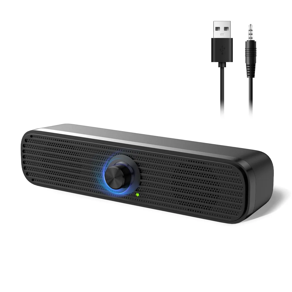  1Mii ST-18 2.0 USB Wired Speaker 6W Black/Silver — product photo