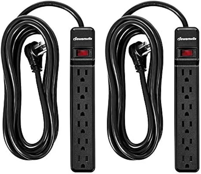 TAURKENAM TAURKENAM 2-Pack Power Strip Surge Protector 15 ft 15A 1800W 500J UL 1363 1449 — product photo