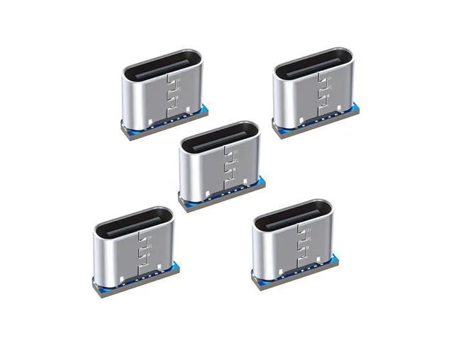 LORDWORLD LORDWORLD Type-C to Mini USB 5-pin female gender changer 5-pack DIY solder 2.0 — product photo