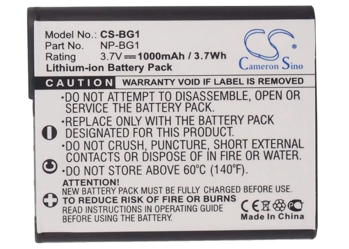  Cameron Sino NP-BG1 NP-FG1 1000mAh camera battery — product photo
